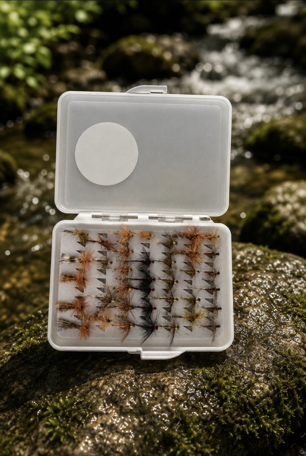 Caja con selección de moscas Truchas Astur