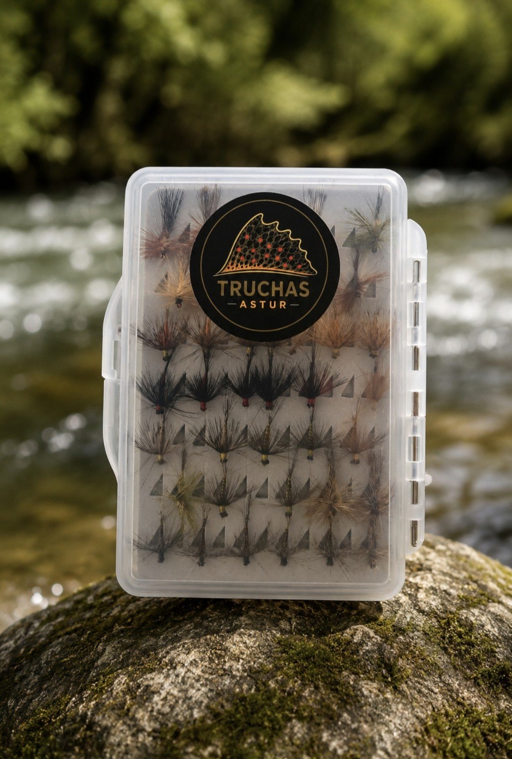 Caja para moscas Truchas Astur